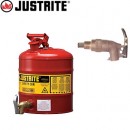 安全罐|Justrite帶龍頭安全罐_19L安全架式分裝罐7150150z